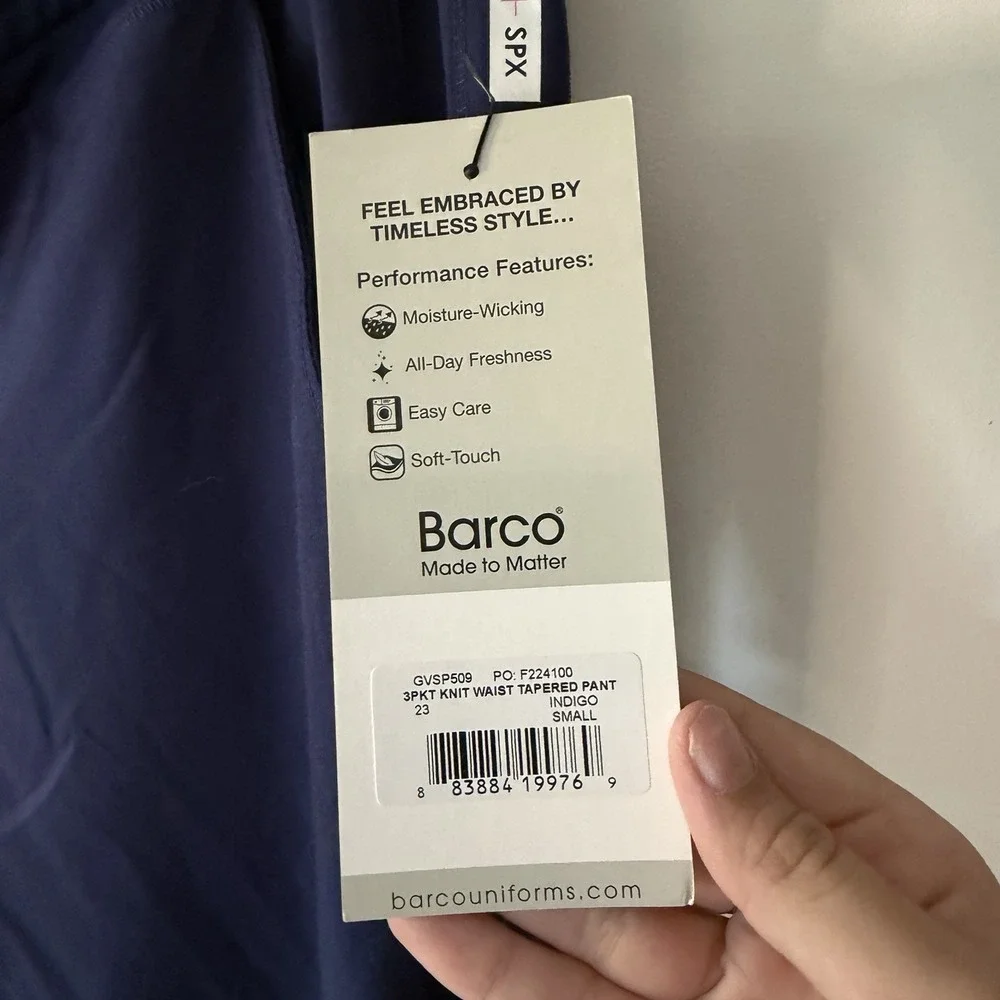 Grey's Anatomy Barco Harper Scrub Pants Small Indigo Navy Blue Style GVSP509 NWT - Picture 4 of 11